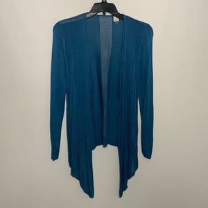 Blue Open Front Cardigan